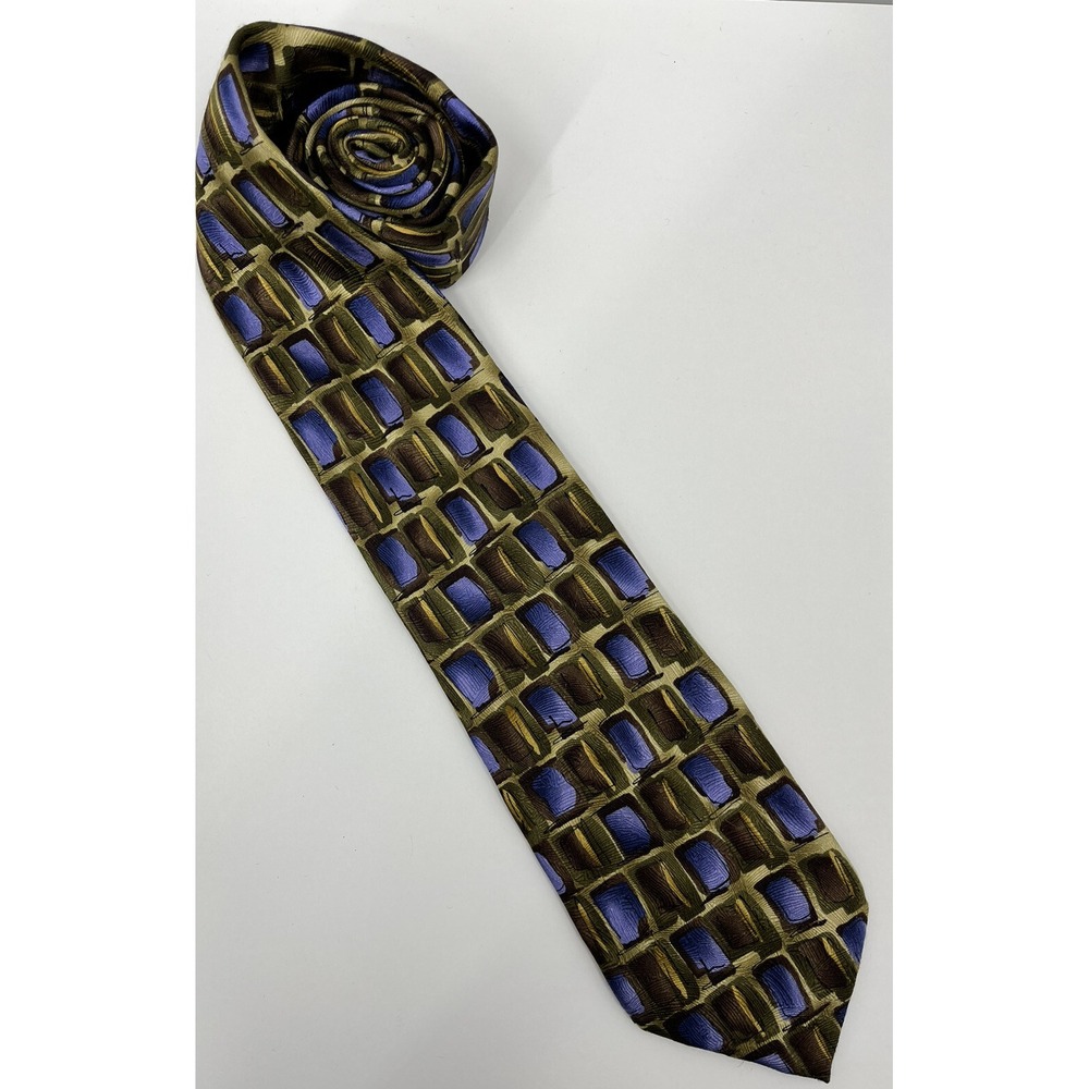 J. Garcia Collection 40 Emerald City Abstract Men's Neck Tie 100% Silk